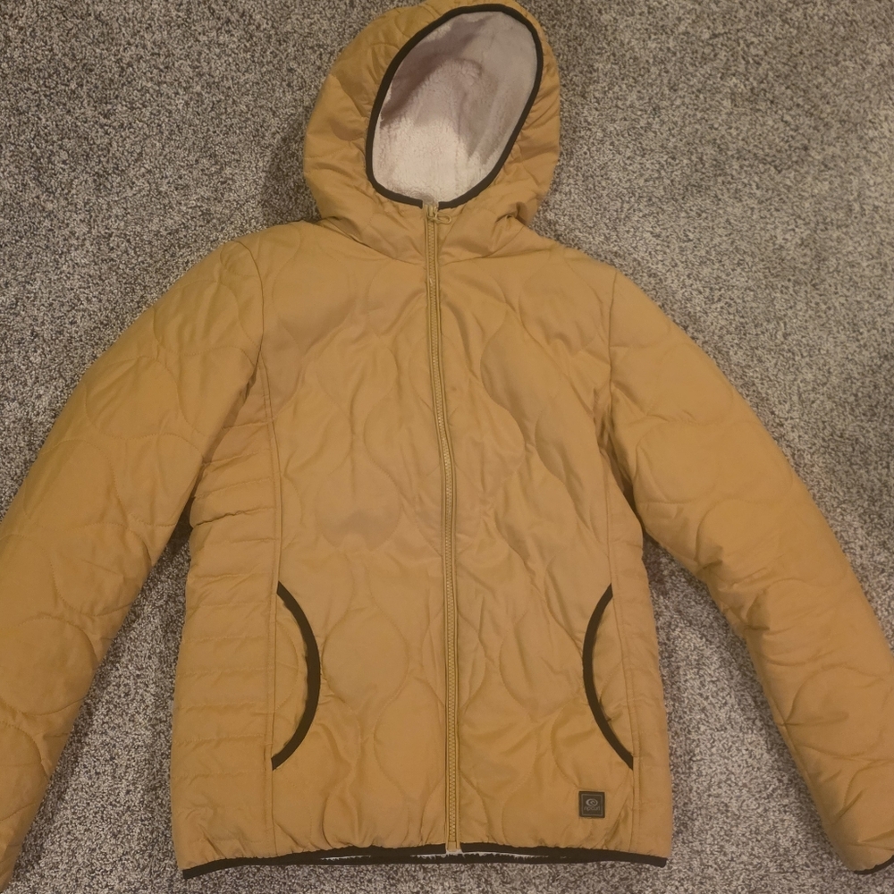 Ripcurl Deep Yellow/gold Quilted Jacket